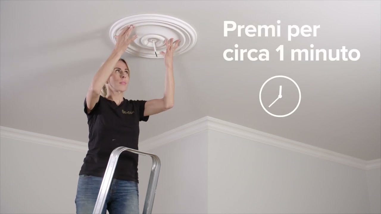 Installazione del rosone soffitto | D-COR