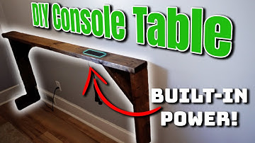 DIY Console Table with Built in Power to go behind my couch