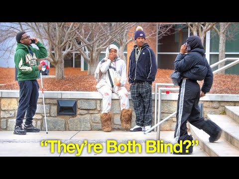 Staring At People Then Acting Blind Prank!