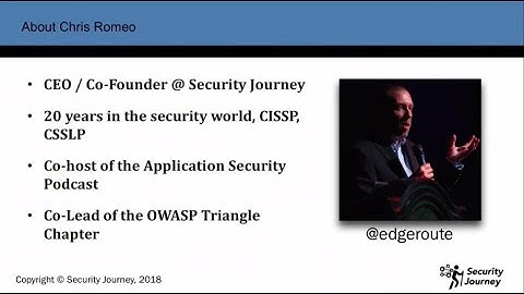 How to Transform Developers into Security People - Chris Romeo