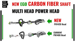 NEW EGO Multi Head CARBON FIBER Power Head Compared to Current Model PH1420 PH1400