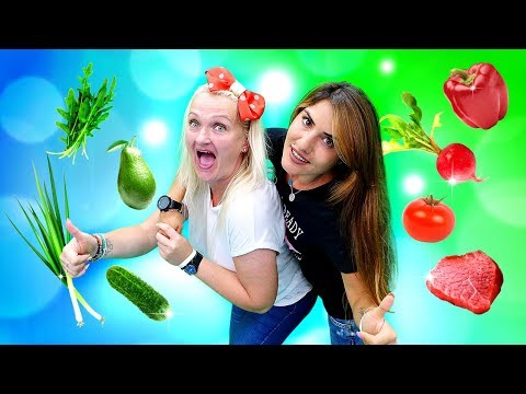 Komik video. Renkli yemek challenge yapıyoruz! Yemek yapma