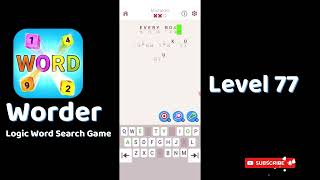 Worder Level 77  | Worder Logic Word Search Level 77  Answers