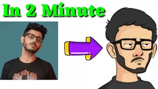 How to make logo like Carryminati on Android in 2 minutes with voice over | #caricature #carryminati