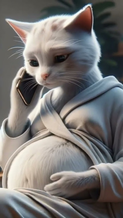 Pregnant cat story! 😺 #cute cat #cute #ai video #funny #animals #cat