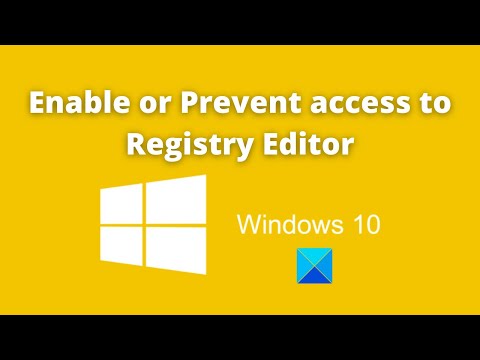 Como Permitir ou Impedir o acesso ao Editor de Registro do Windows 10