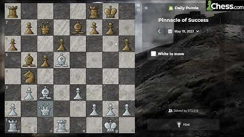 Daily Puzzle | "Pinnacle of Success" | chess.com | May 19th