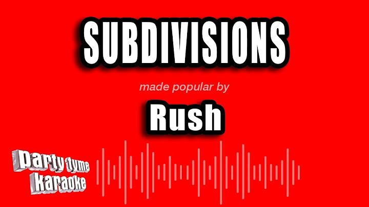 Subdivisions Karaoke version - Karaoke performance video thumbnail