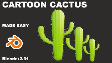 cartoon cactus modeling in blender 2.91