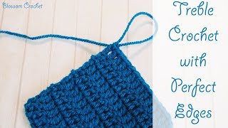 Absolute Beginner Crochet Series Ep 4: Treble Crochet Rows with perfect edges!