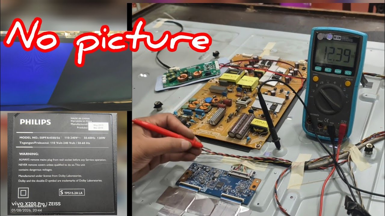 PHILIPS LED TV 50'' REPAIRING PULL VIDEO 