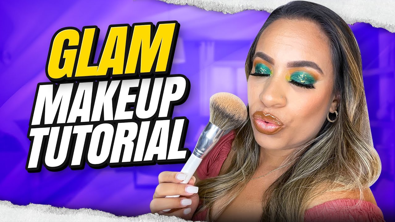 GLAM Makeup Tutorial Get ready with me Glitter glam YouTube