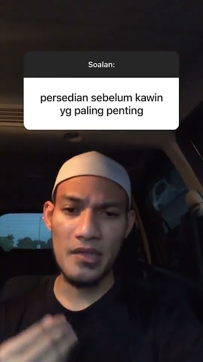 Ustaz Adnin - Apakah persediaan kahwin yang paling penting? @ustazadnindakwah1995