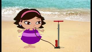 June is infation her self at the beach a new episode from The Little Einsteins inflation