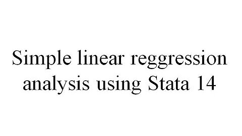 Simple linear regression analysis using Stata #stata #simplelinearregression #linearregression