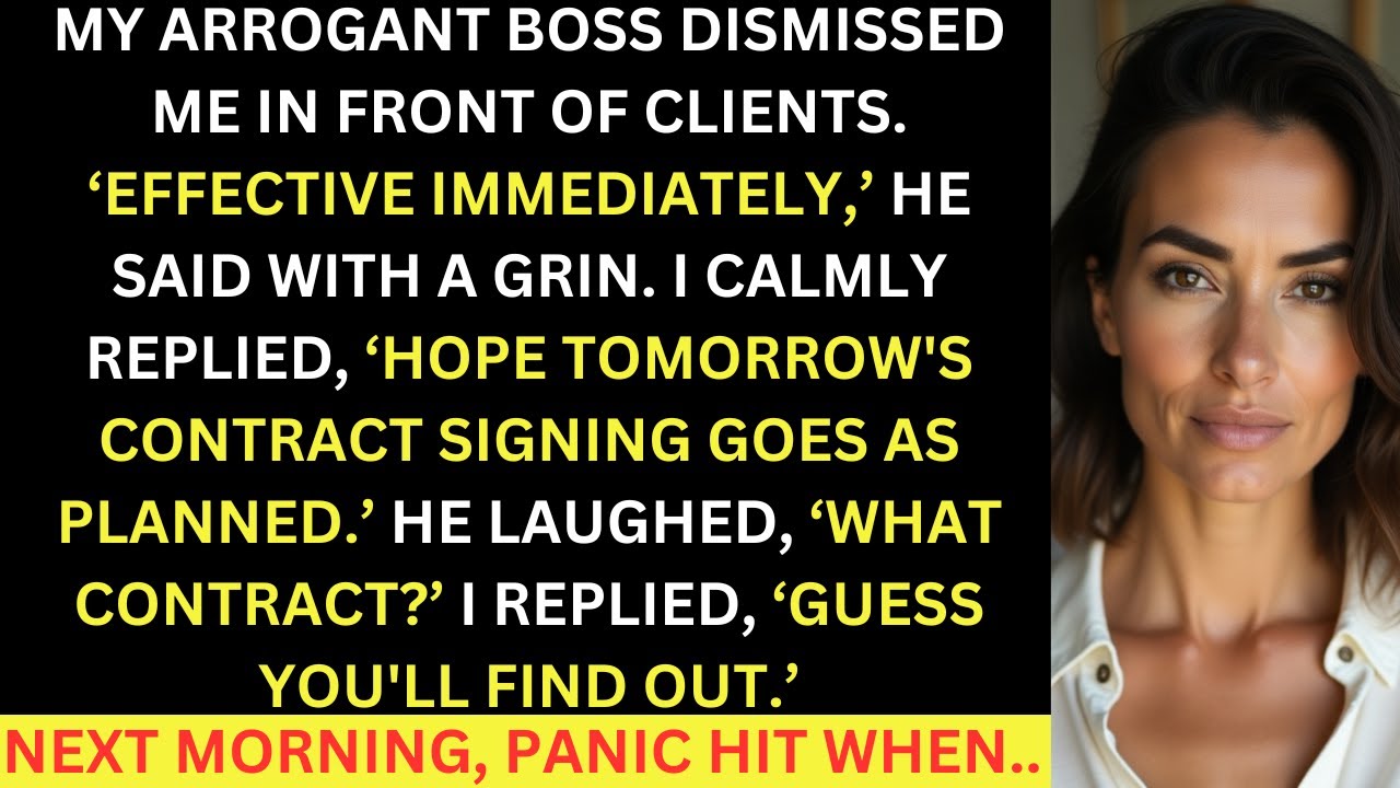 My Arrogant Boss Fired Me In Front Of Clients, I Wished Him Luck With Tomorrow's Contract Signing...