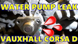 Vauxhall Corsa D 1.2 WATER PUMP Leaking