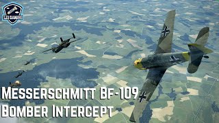 Bf-109 Fighters Intercept B-25 Bombers! Engine Failure while Landing! IL2 Sturmovik Flight Simulator
