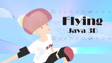Java 3D: Flying Human Tinker Bell is doing the 900 (over Terragen Terrain)_2/人間ティンカーベルの2回転半