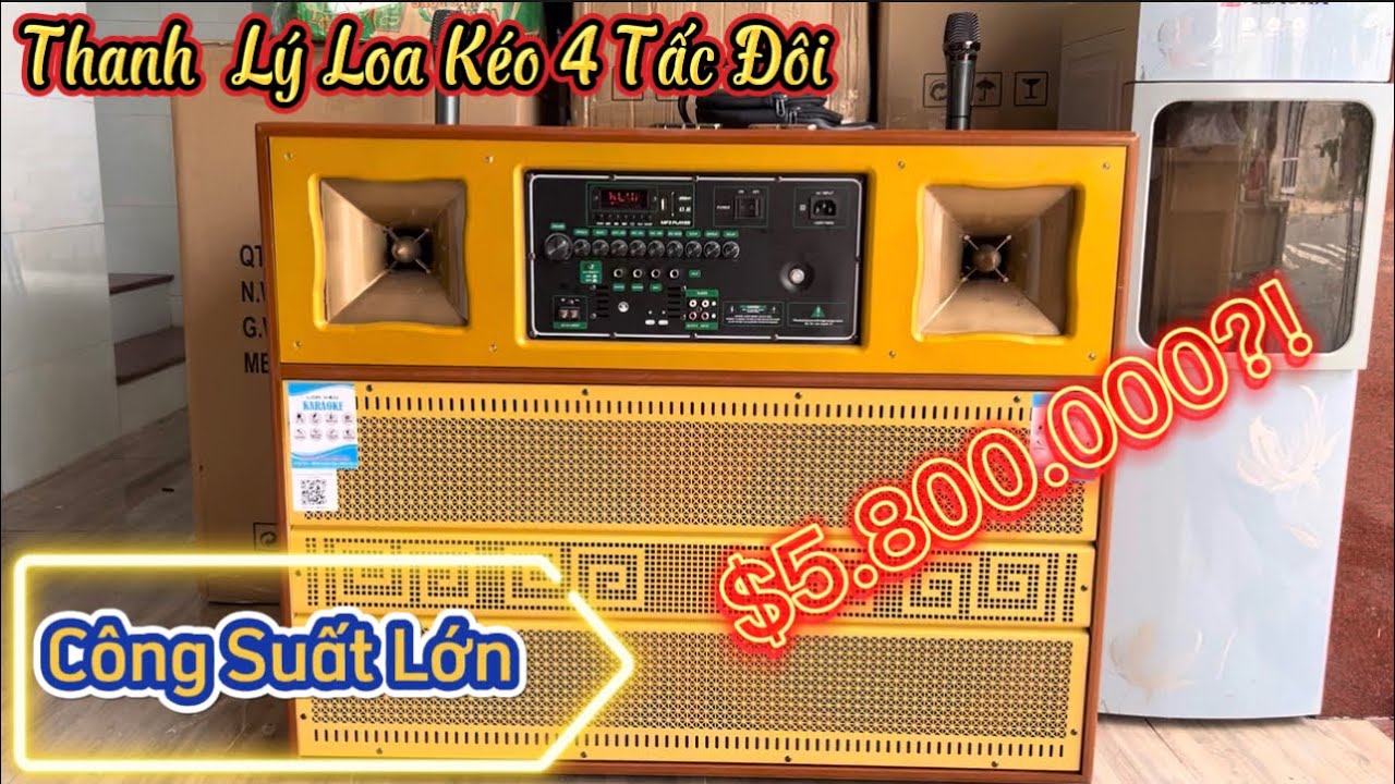 Thanh lý loa kéo 4 tấc đôi trầy sướt nhẹ ???? công suất... - youtube