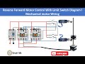 DC Motor Forward and reverse Control with Limit Switch Wiring  l Mechanical Switch @CircuitInfo