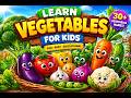 🥕 Vegetables for Kids 🥦 | Learn Names, Colors &amp; Sounds 🌈 | Super Fun Video!