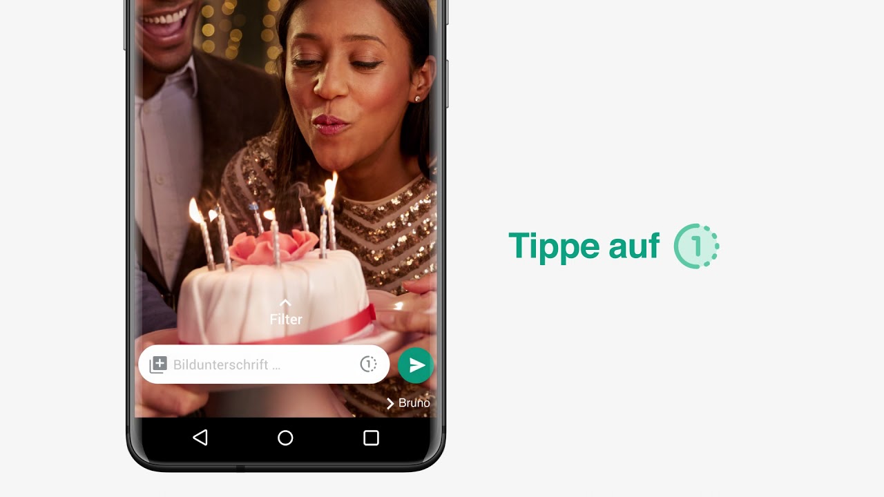 Fotos und Videos mit Einmalanzeige mit WhatsApp senden
