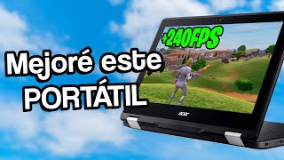 ASÍ MEJORÉ este PORTÁTIL de GAMA BAJA para FORTNITE 2024 | ¿Se puede jugar?