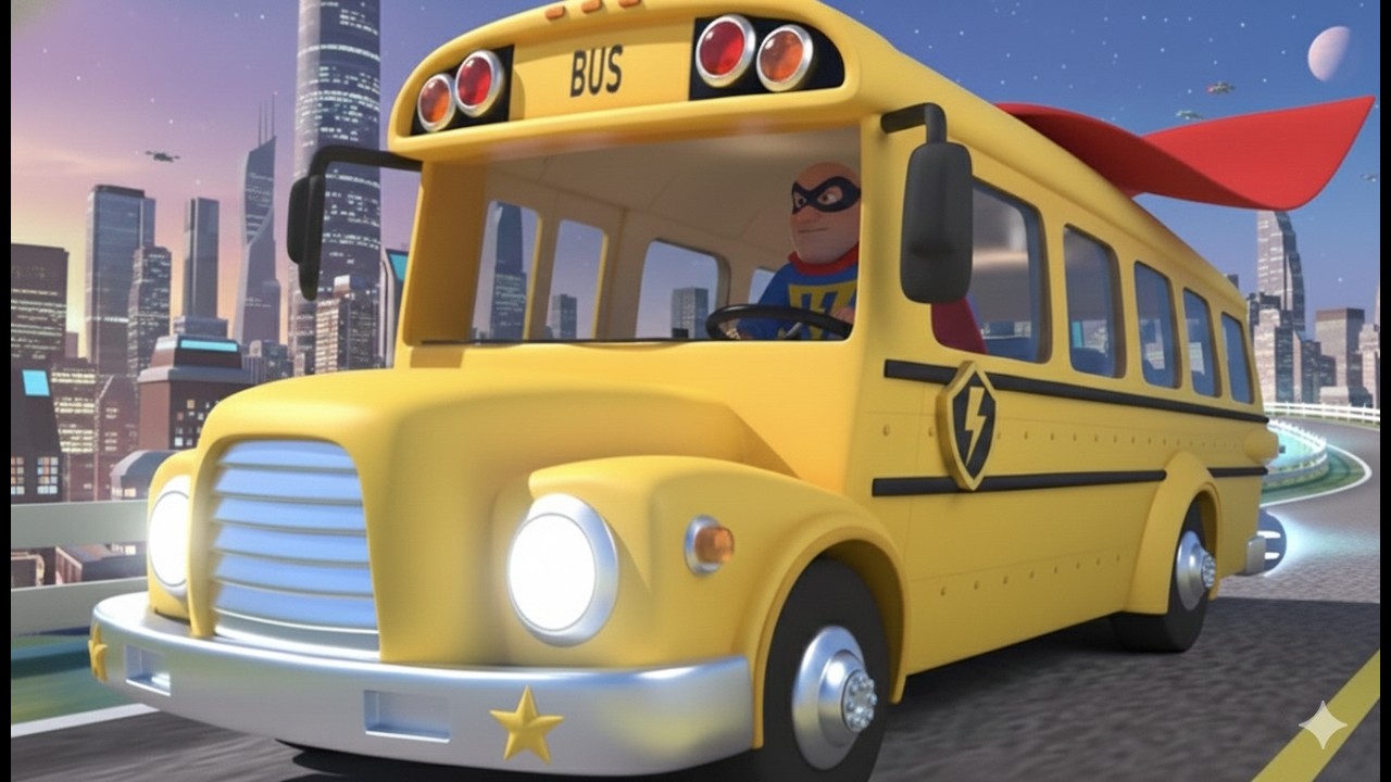 Wheels on the Hero Bus | superhero super bus || 120 Seconds || Crocomix Kids TV