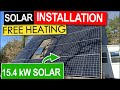 Solar Install 15.4 KW: Cost, Payback &amp; Free Heating / Cooling with Mini Split Heat Pumps [TIMELAPSE]