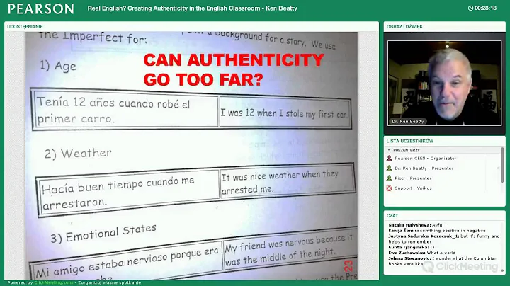 Real English? Creating Authenticity in the English Classroom. Ken Beatty webinar