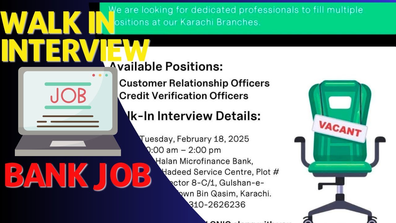 Walk In Interview | Halan  Microfinance Bank Ltd Jobs