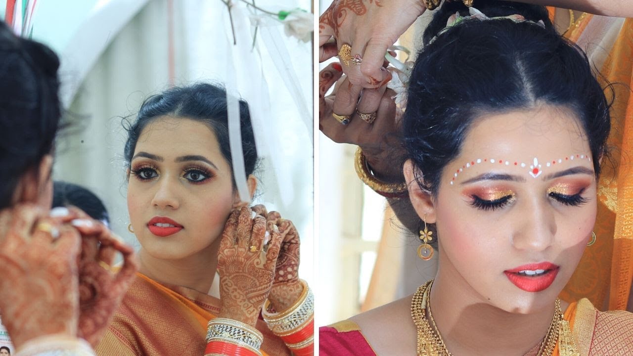 How to do your own wedding makeup | Bridal makeup tutorial | Odia bridal makeup | Bengali bride ...