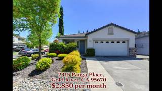 Virtual Tour: 2315 Panga Place Gold River, CA 95670 For Rent: 02/13/2026