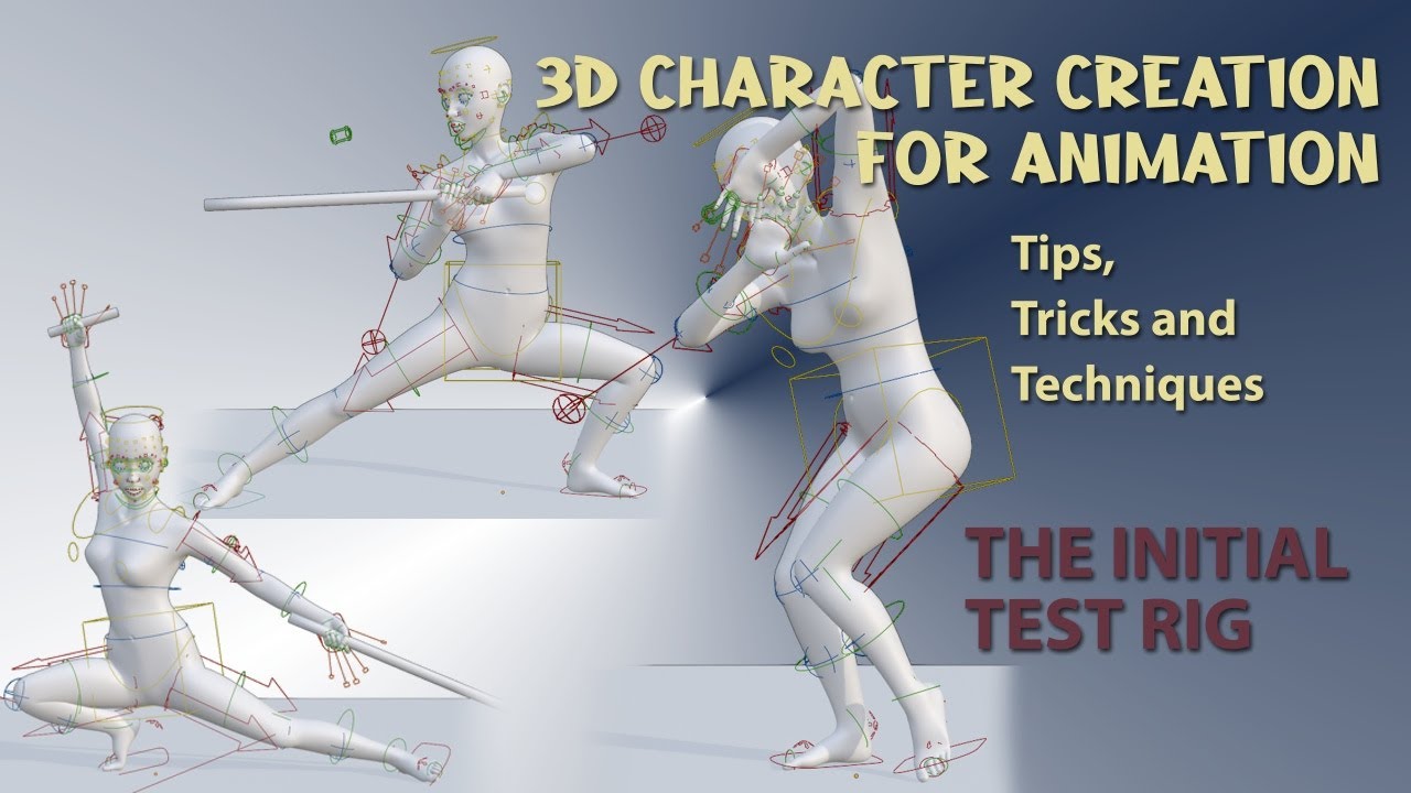 3D Character Creation for Animation - Initial Test Rig - YouTube