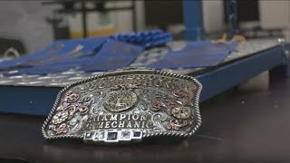 Fourth grader's portable goat rack invention wins stock show awards