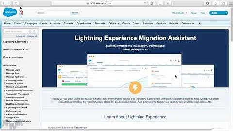Signing In and Completing the Lightning Experience Migration Assistant
