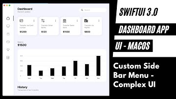 SwiftUI Dashboard App UI For macOS - Mac Catalyst Apps - Custom Side Bar Menu - SwiftUI Tutorials