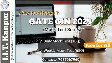 Mining Gyan Free Mock Test for GATE Mining 2023 and Other Mining Competitive Examinations