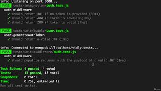 Node.js #182 - Unit Testing the Auth Middleware [By Mosh Hamedani]