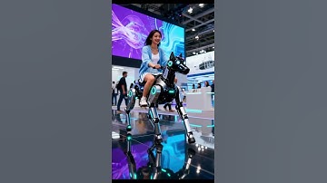 The Future of Riding is Here! 🤯 Woman Rides a Robotic Horse #Robotics #Innovation #SciFi #Gadgets