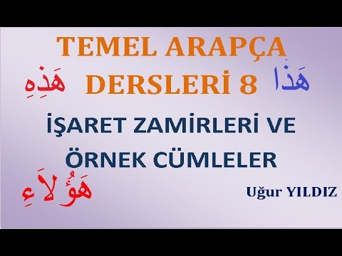 Arapça dersleri işaret zamirleri