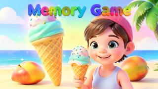 Memory Game - Summer Foods Ice Cream and