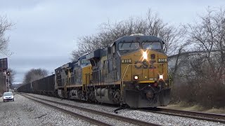 CSX ES44AH 830 w Fresh CM44AH a Dash 8 Leads Q574-18 on 21 Quick Clip