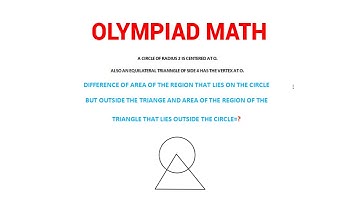 Find the difference of areas as stated by the problem | Math Olympiad | Area of