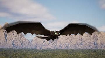 Nightfury Flying | Blender and UE5 HTTYD 3d Animation Progress