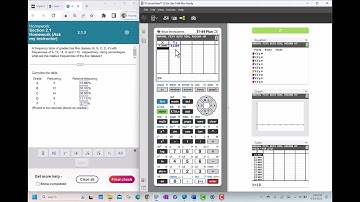 Finding relative frequencies using the TI-84