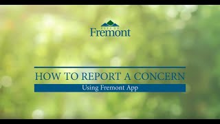 How to Report a Concern Using the Fremont App screenshot 1