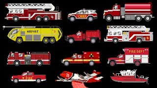 Fire Vehicles - Emergency Vehicles - Fire Trucks - The Kids Picture Show Fun Educational