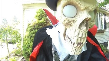 Demo Spooky Village Animated Skeleton Vampire 72 inches Tall